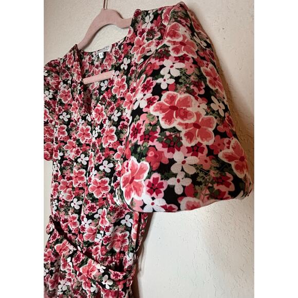 Sweet Salt Dress S Maxi Cherry Blossom Floral Cottage Core Puffed Sleeve - Picture 6 of 13